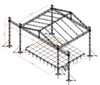 Concert Silver Columns Event Truss / Silver Stand Event Truss with Roof 12x10x8m
