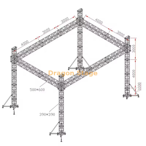 Heavy Duty Stage Equipment Lighting Truss System 10x7x8m