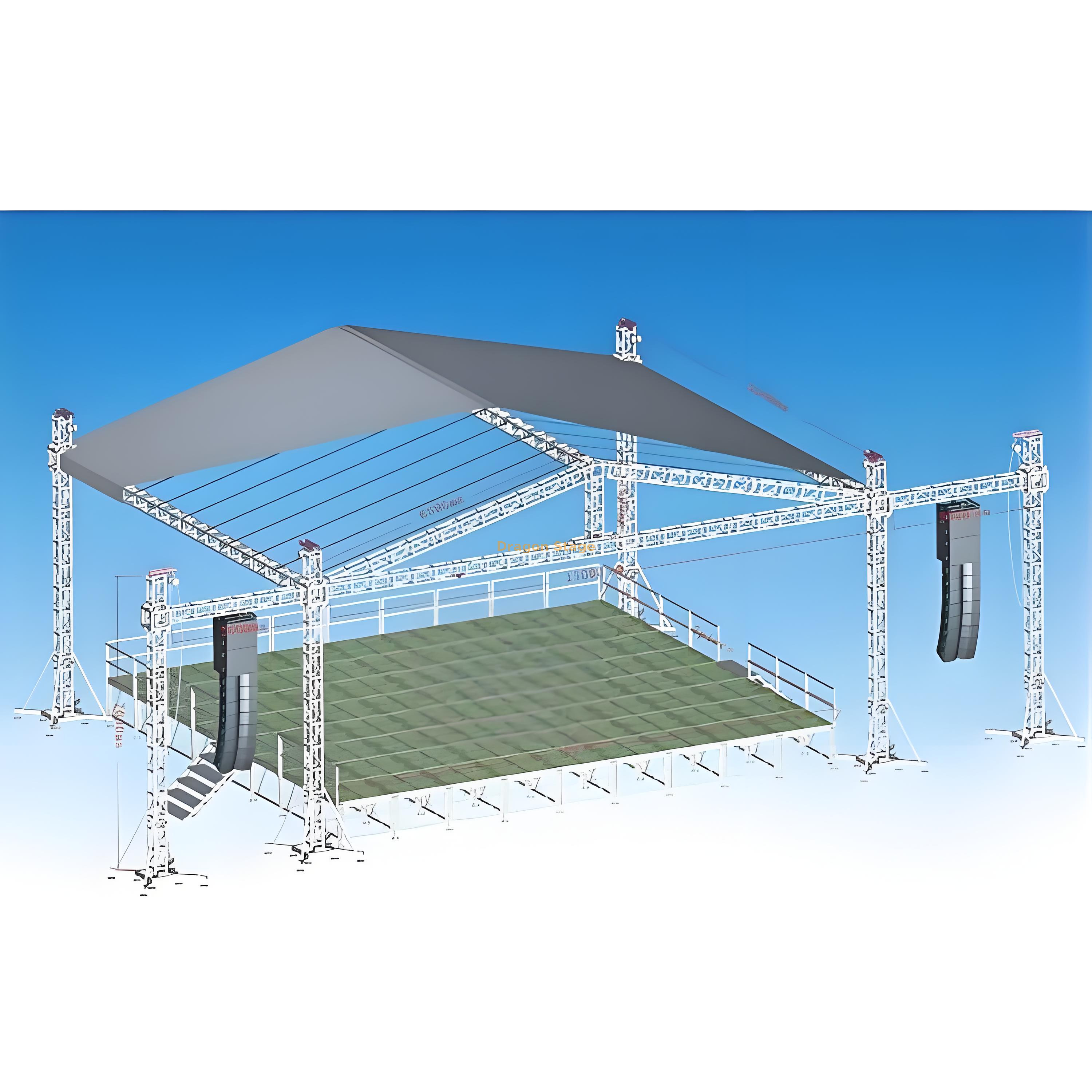 Aluminum Stage Roof Truss System for Concert 12x10x6m