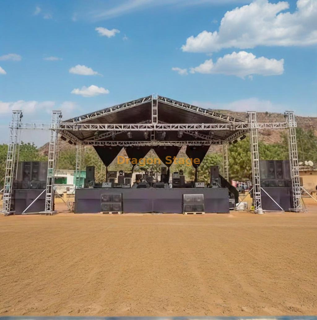 Aluminum Bolt Truss Stage for Music Festival Outdoor 10x6x6m