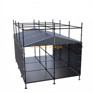 4x6m Hybrid Ringlock FOH Control Booth with Aluminum Roof Frame and Weather Curtains