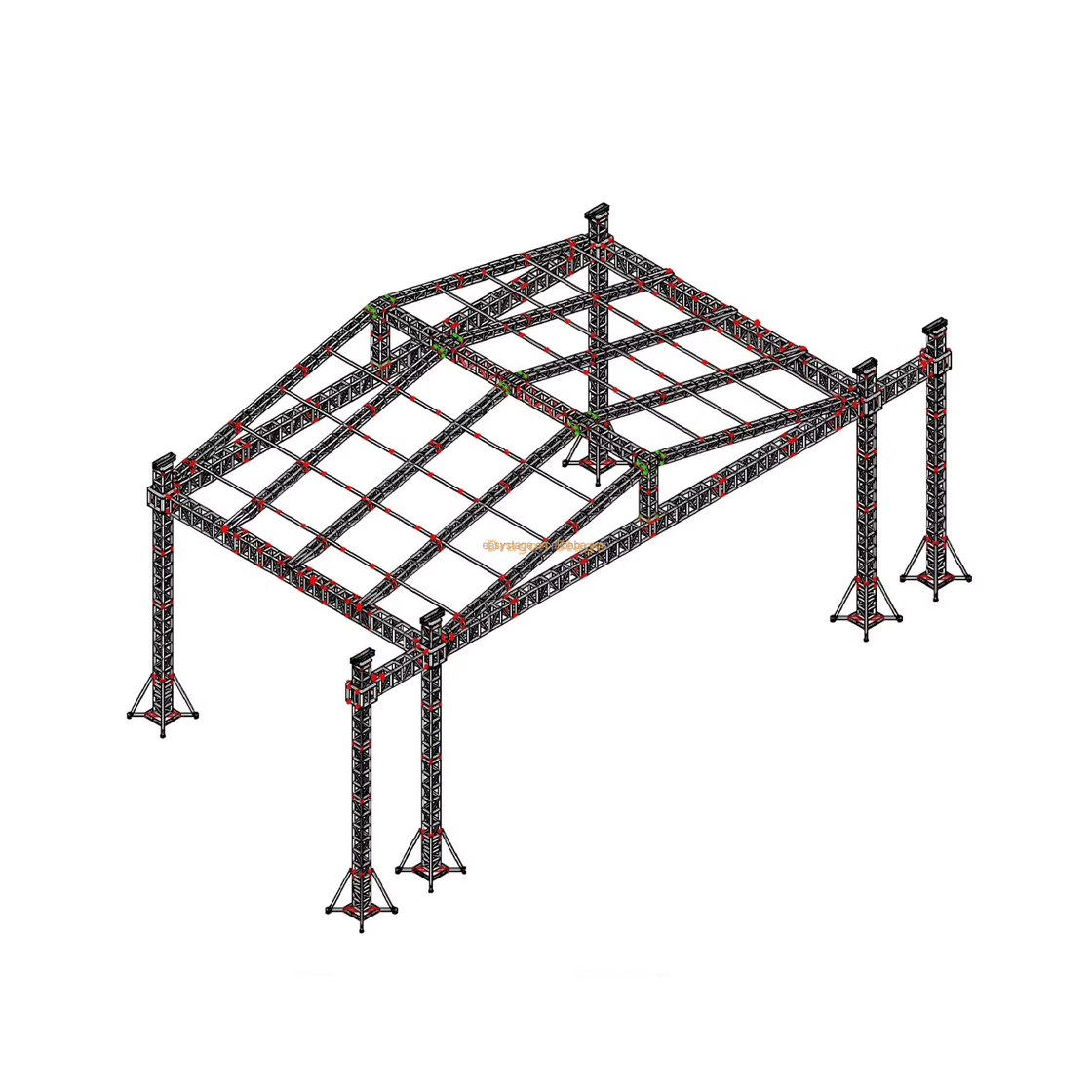 Aluminum Portable Roof Truss Structure Outdoor for Events Concert Lighting 40x60ft