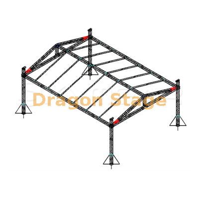 Square Aluminum Portable Truss Roof for Outdoor Concert 8x5x6m