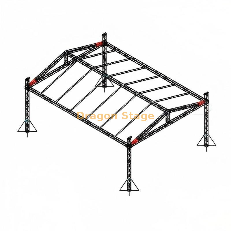 Square Aluminum Portable Truss Roof for Outdoor Concert 8x5x6m