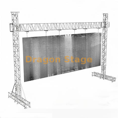 Heavy-Duty 12x8m Aluminum Goal Post Truss System for Large LED Video Walls