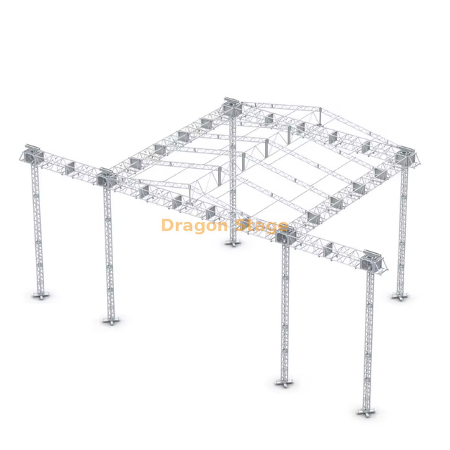 Aluminum Custom Concert Used Stage Truss 12x10x8m 2wings Each 4m