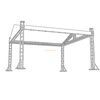 Aluminum Event Pitched Truss Roof Sloped Truss Roof 18x8x3m