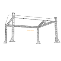 Aluminum Event Pitched Truss Roof Sloped Truss Roof 18x8x3m