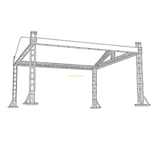 Aluminum Event Pitched Truss Roof Sloped Truss Roof 18x8x3m