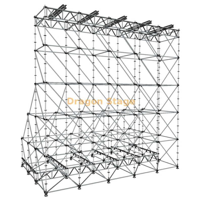 Screen Tower 10x6x10m Modular Ringlock LED Screen Support Tower for Concerts