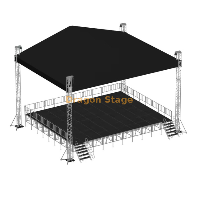 14x12x9m Aluminum Roof Truss Stage – Heavy-Duty Event & Performance Structure