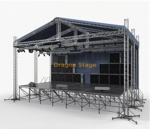 Custom Portable Aluminum Triangle Shape Roof Trusses for Concert Event 24x20x8m