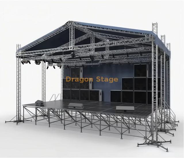 Custom Portable Aluminum Triangle Shape Roof Trusses for Concert Event 24x20x8m