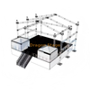 20x16m Heavy-Duty Peak Roof Truss Stage System with Backstage Rooms & Dressing Cabins (Aluminum Spigot Truss)