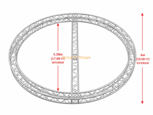 6m Diameter Custom Circular Aluminum Lighting Truss Ring with Center Support Beam