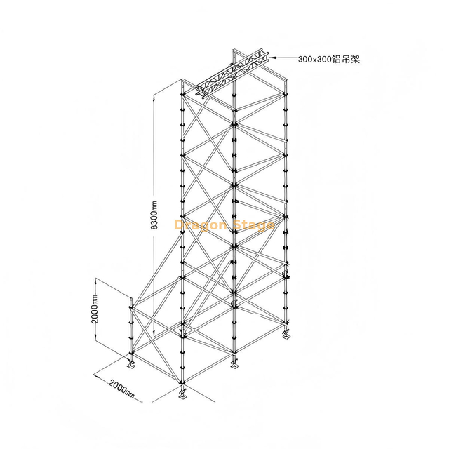 8m High Professional Customized Speaker Hanging Layer Truss