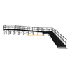 12.25x10.70m 90-Degree Modular Aluminum Stage Ramp with Landing and Guardrails