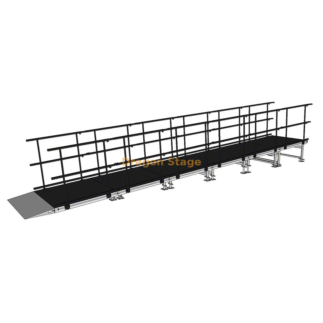 7.84x1.23m Narrow Straight Aluminum Performer & Crew Access Ramp for Event Stages