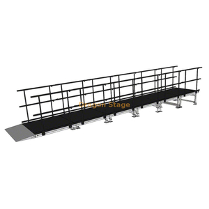7.84x1.23m Narrow Straight Aluminum Performer & Crew Access Ramp for Event Stages
