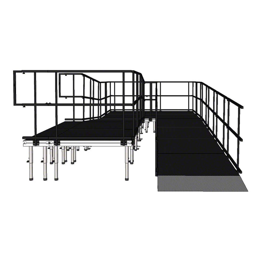 24x10ft Compact Switchback Aluminum Stage Service Ramp for AV Carts and Touring Production.jpg