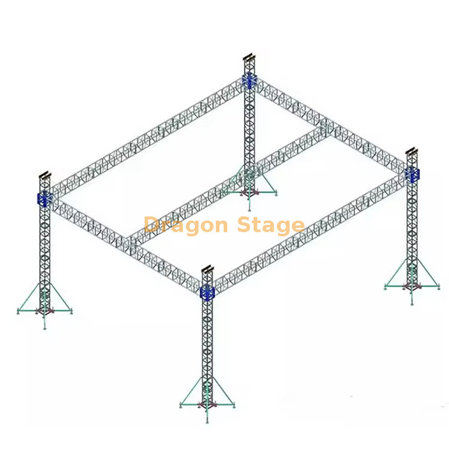 Mobile Music Stage with Middle Beam 15x8x6