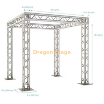  8"x8" Aluminum Lighting Truss Display Booth 2x2x2m