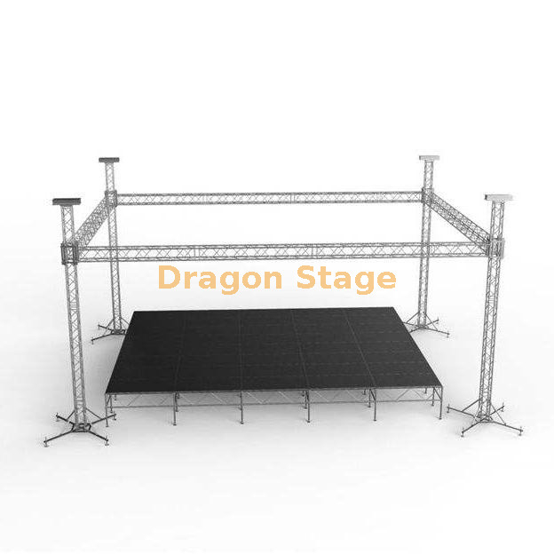 Square Portable Aluminum Concert Sound Truss 6x6x5m