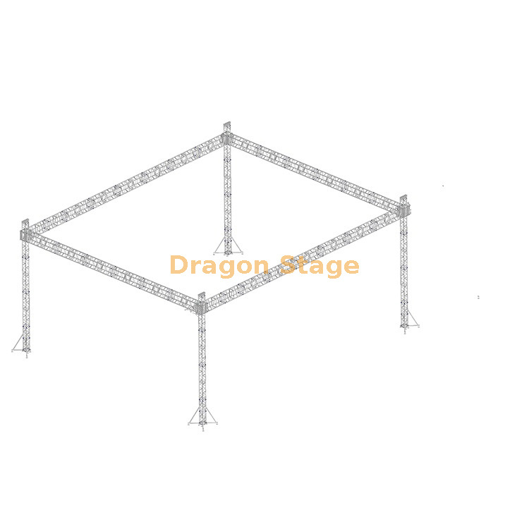 Aluminum Box Truss Structure Design for Sale 4 Pillars 120*120*45ft