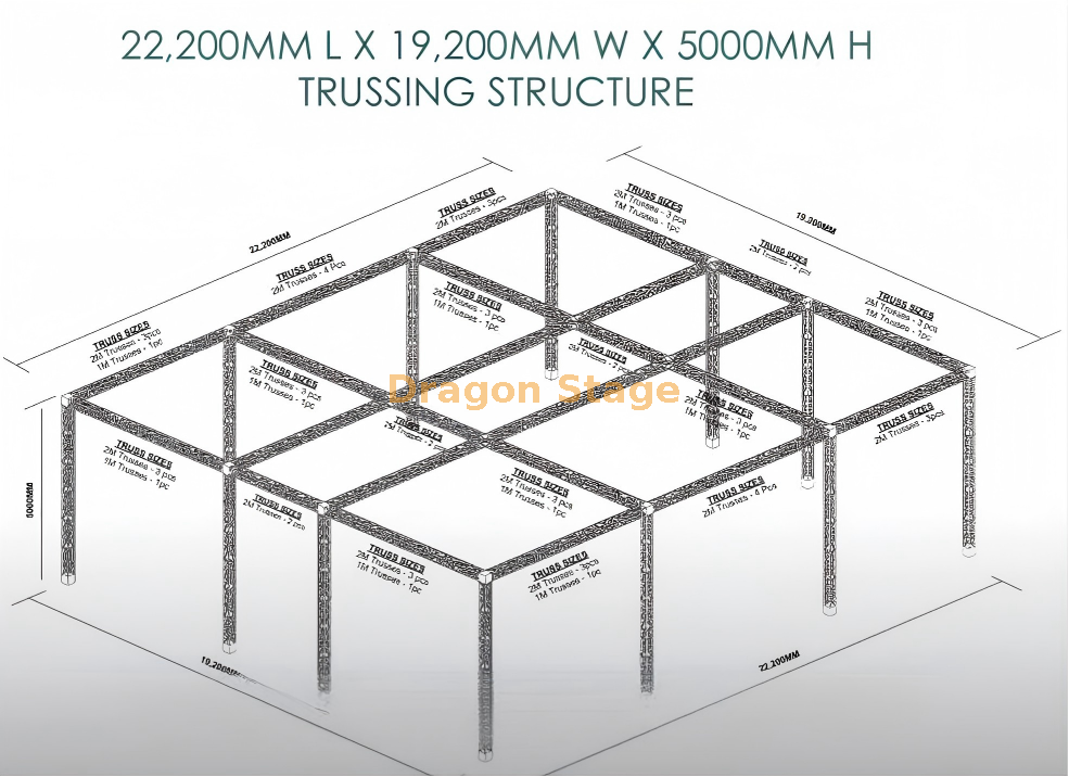 21x17x5m Modular Truss Display System 