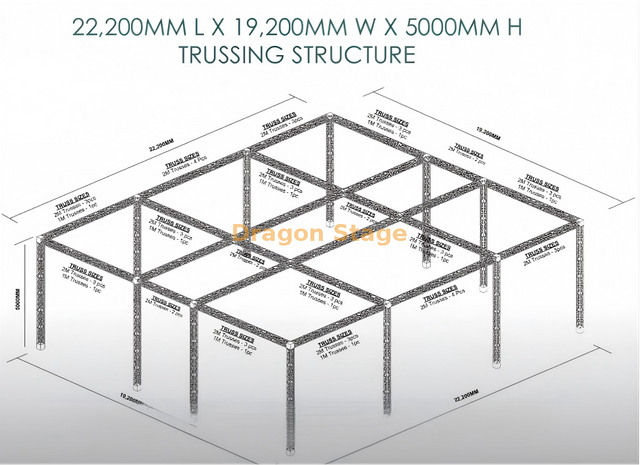 21x17x5m Modular Truss Display System 