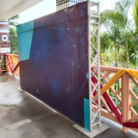 Modular aluminum exhibition truss system for trade fairs, branding displays, and event booths