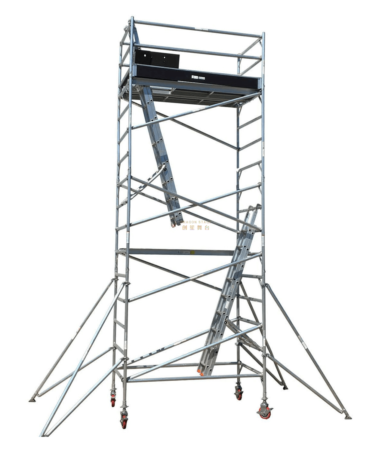 mobile double scaffolding with 45degree ladder