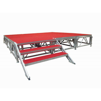 Adjustable Height 2x1m Aluminum Portable Stage Platform System 7x6m Config