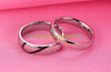 Heart-shaped couple rings, commitment titanium steel couple wedding ring