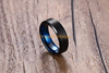 Philippine Class Wedding Tungsten Ring, Rainbow Blue Red Carbide Tungsten Ring