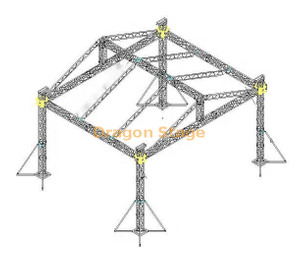 Custom Aluminum Square Runway Lighting Truss for Sale 7x7x4m