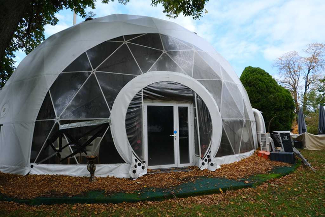 Luxury Geodesic Dome Glamping Tent with Sunlight Windows