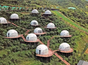 8M Pvc Hotel Resort Garden Igloo Geodesic Glamping Dome Tent
