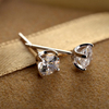 High Quality Women Wedding Earrings Jewelry Zircon S925 Sterling Silver Stud wedding Earring