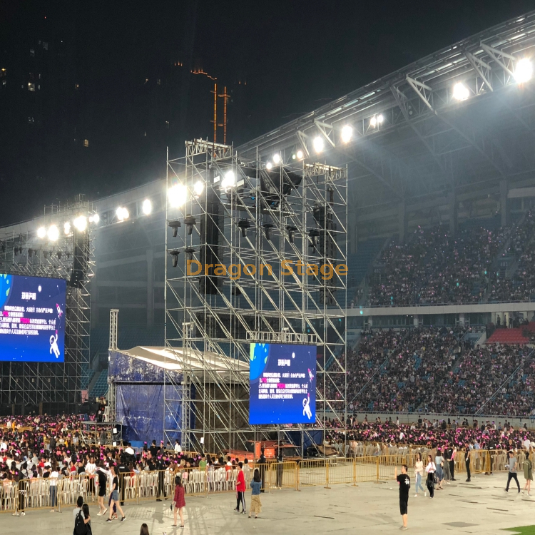  Steel Stage Lighting Truss, Layer Truss for Large Outdoor Concert Event Stage Equipment 6x8m