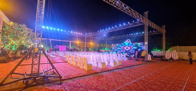 Indian Pune Wedding Outdoor Concert Booth Event Truss 60x80x35ft