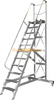 Aluminum Heavy Duty Platform Ladders Step Stool With Handrails