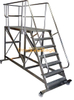 Warehouse Foldable Aluminum Climbing Ladder Cart