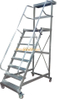 Warehouse Aluminum Safety Portable Rolling Mobile Work Platform Ladder with Handrails