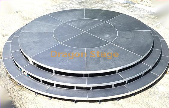 Plywood Portable Concert Event Circular Stage / Aluminum Round Stage 