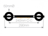 F32 Flat Truss 4 Way Universal Box Junction with 4 x Half-Spigots