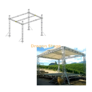 Concert Square Aluminum Lighting Truss System Roof Truss Stage For Sale 7x6x5m