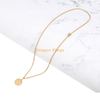 Women Disc Collar Dainty Chain Friendship Couples Silver Crystal Pendant Choker Hot Selling Coin Necklaces