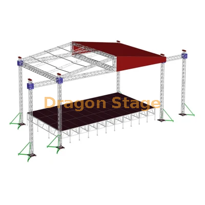 Aluminum DJ Event Concert Outdoor Performance Lighting Stage Truss 13x11x6m