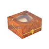 High End Custom Marble Round Edge Single Watch Wooden packaging Box